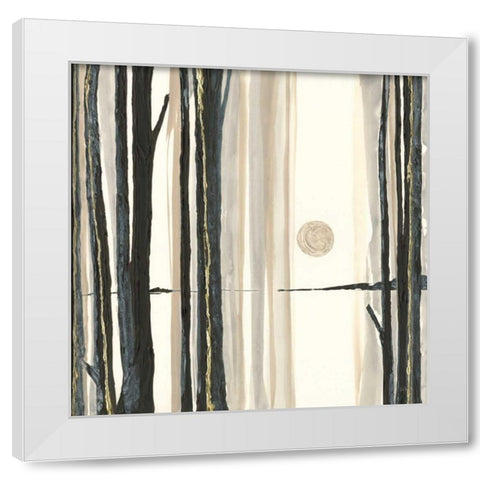 Through the Trees IV White Modern Wood Framed Art Print by Paschke, Chris