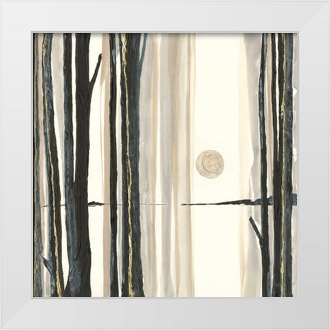 Through the Trees IV White Modern Wood Framed Art Print by Paschke, Chris