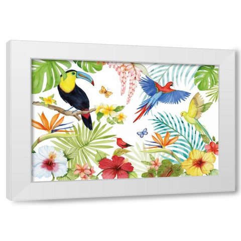 Treasures of the Tropics III White Modern Wood Framed Art Print by McKenna, Kathleen Parr