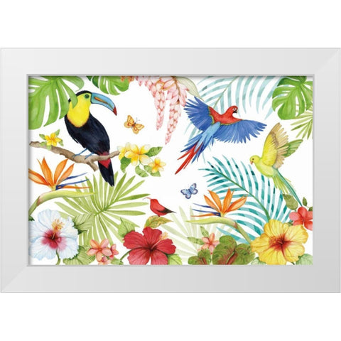 Treasures of the Tropics III White Modern Wood Framed Art Print by McKenna, Kathleen Parr