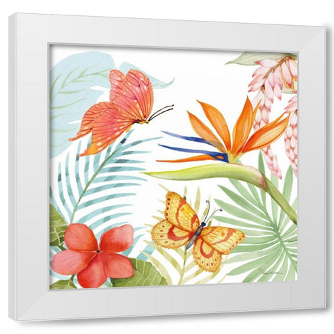 Treasures of the Tropics IV White Modern Wood Framed Art Print by McKenna, Kathleen Parr