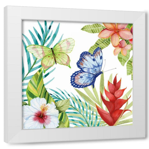 Treasures of the Tropics VI White Modern Wood Framed Art Print by McKenna, Kathleen Parr