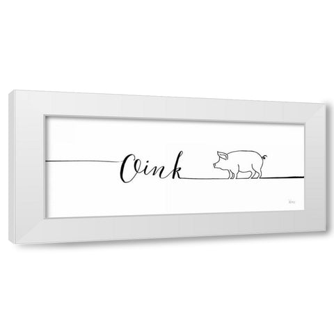 Underlined Farm I White Modern Wood Framed Art Print by Charron, Veronique