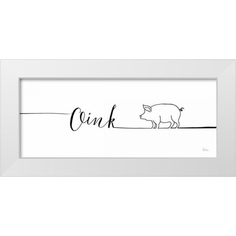 Underlined Farm I White Modern Wood Framed Art Print by Charron, Veronique