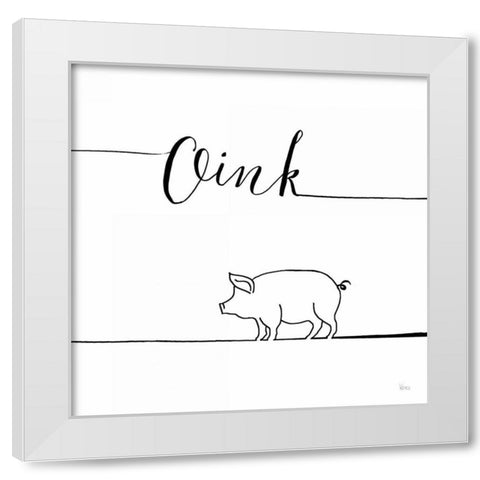 Underlined Farm V White Modern Wood Framed Art Print by Charron, Veronique