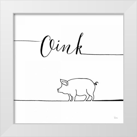 Underlined Farm V White Modern Wood Framed Art Print by Charron, Veronique