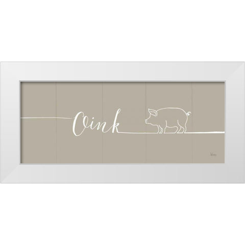 Underlined Farm I Greige White Modern Wood Framed Art Print by Charron, Veronique