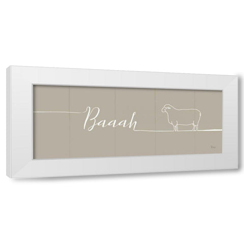 Underlined Farm II Greige White Modern Wood Framed Art Print by Charron, Veronique