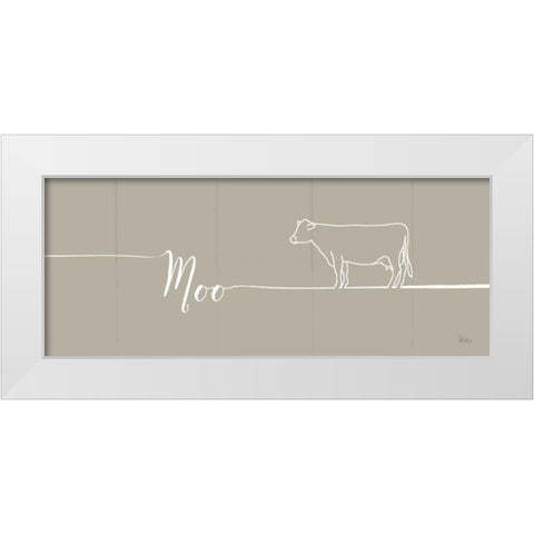 Underlined Farm III Greige White Modern Wood Framed Art Print by Charron, Veronique