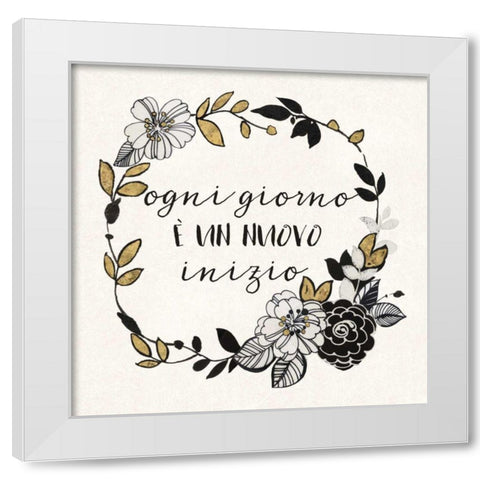 Dream Garden Inspiration I Italian White Modern Wood Framed Art Print by Wild Apple Portfolio