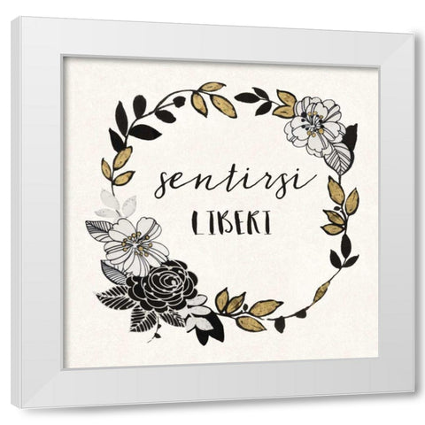 Dream Garden Inspiration II Italian White Modern Wood Framed Art Print by Wild Apple Portfolio