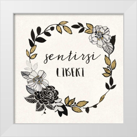 Dream Garden Inspiration II Italian White Modern Wood Framed Art Print by Wild Apple Portfolio