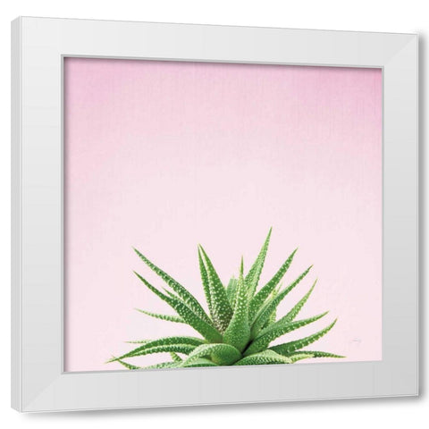 Succulent Simplicity I on Pink White Modern Wood Framed Art Print by Bradley, Felicity