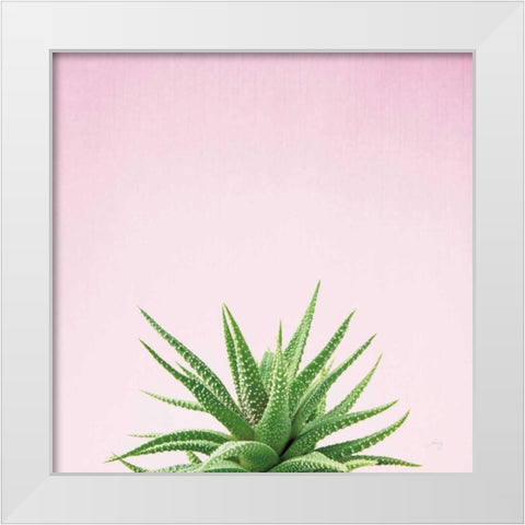 Succulent Simplicity I on Pink White Modern Wood Framed Art Print by Bradley, Felicity