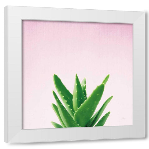 Succulent Simplicity V on Pink White Modern Wood Framed Art Print by Bradley, Felicity