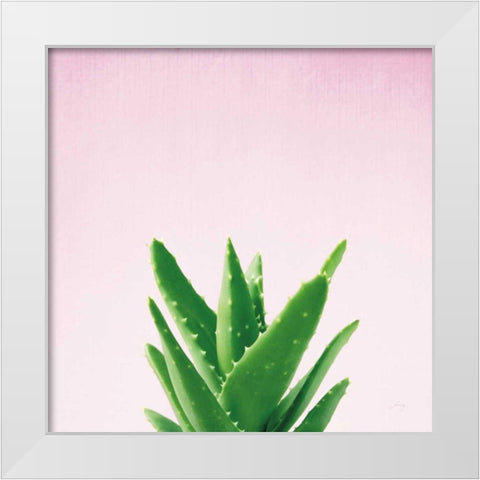 Succulent Simplicity V on Pink White Modern Wood Framed Art Print by Bradley, Felicity