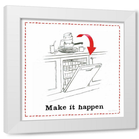 Home Improvement V White Modern Wood Framed Art Print by Sullivan, Myles