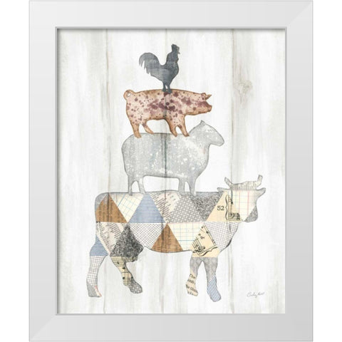 Farm Family I White Modern Wood Framed Art Print by Prahl, Courtney