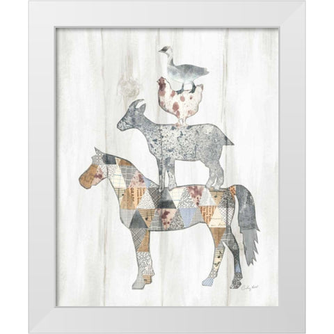Farm Family II White Modern Wood Framed Art Print by Prahl, Courtney
