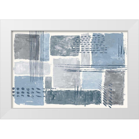 Between the Lines I White Modern Wood Framed Art Print by Adams, Sarah