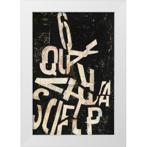 Type Abstraction II White Modern Wood Framed Art Print by Urban, Mary