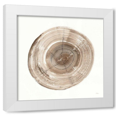 Counting the Years III White Modern Wood Framed Art Print by Hristova, Albena