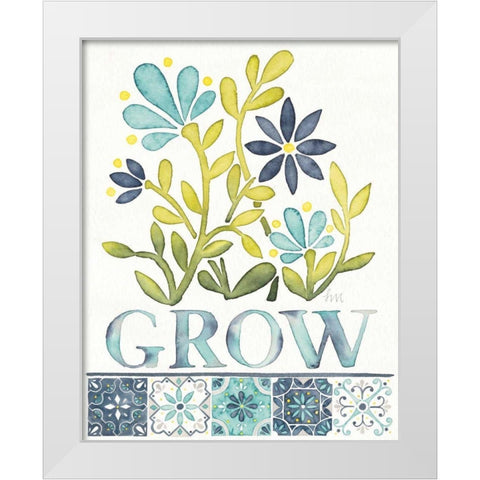 Garden Getaway Inspiration IV White Modern Wood Framed Art Print by Marshall, Laura