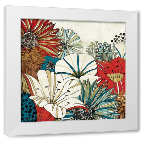 Contemporary Garden I White Modern Wood Framed Art Print by Mullan, Michael