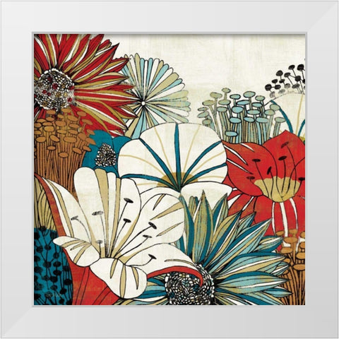 Contemporary Garden I White Modern Wood Framed Art Print by Mullan, Michael