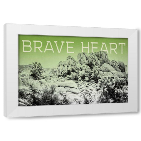 Ombre Adventure V Brave Heart White Modern Wood Framed Art Print by Urquhart, Elizabeth