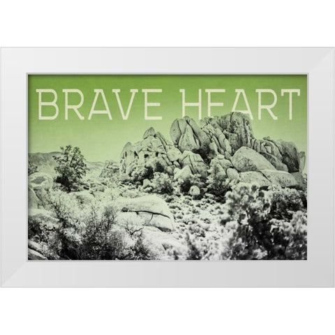 Ombre Adventure V Brave Heart White Modern Wood Framed Art Print by Urquhart, Elizabeth