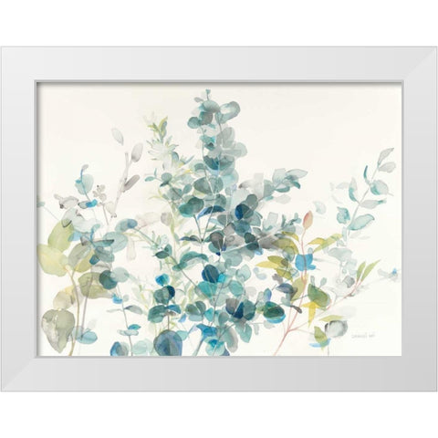 Eucalyptus I White Modern Wood Framed Art Print by Nai, Danhui