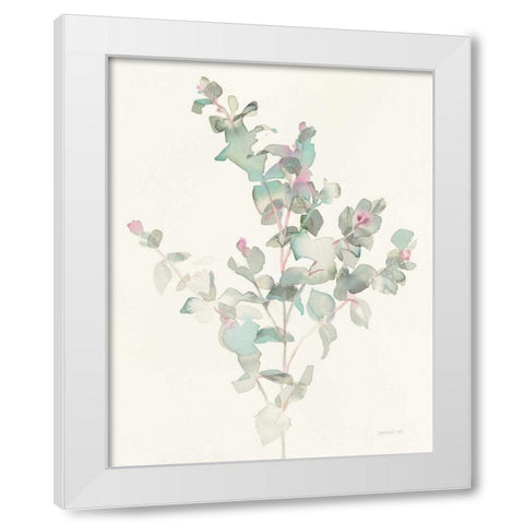 Eucalyptus II White Modern Wood Framed Art Print by Nai, Danhui