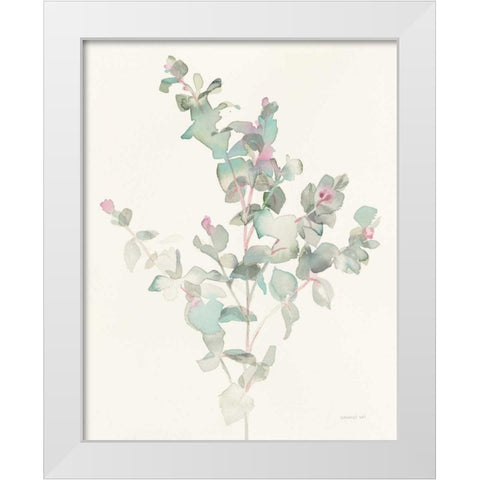 Eucalyptus II White Modern Wood Framed Art Print by Nai, Danhui