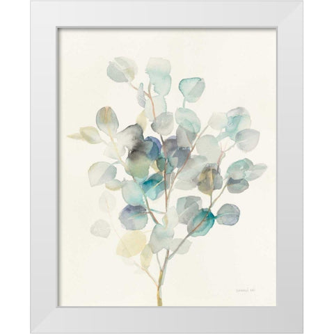 Eucalyptus III White Modern Wood Framed Art Print by Nai, Danhui