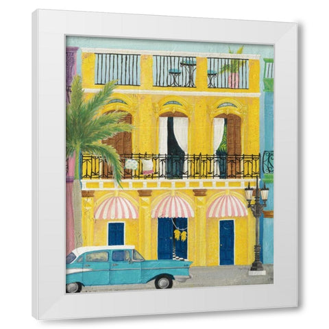 Havana V White Modern Wood Framed Art Print by DeNeige, Elyse