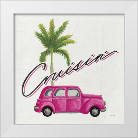 Havana VII White Modern Wood Framed Art Print by DeNeige, Elyse