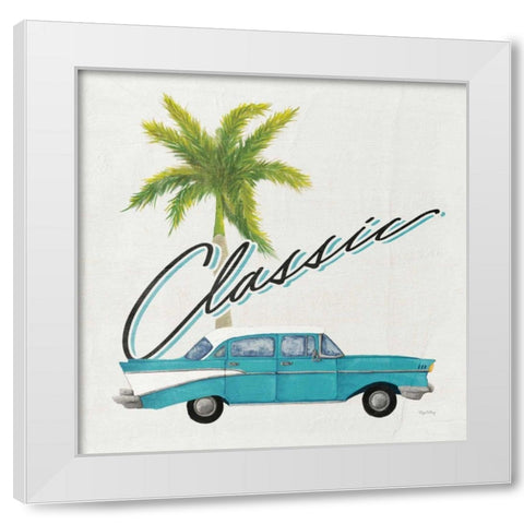 Havana IX White Modern Wood Framed Art Print by DeNeige, Elyse