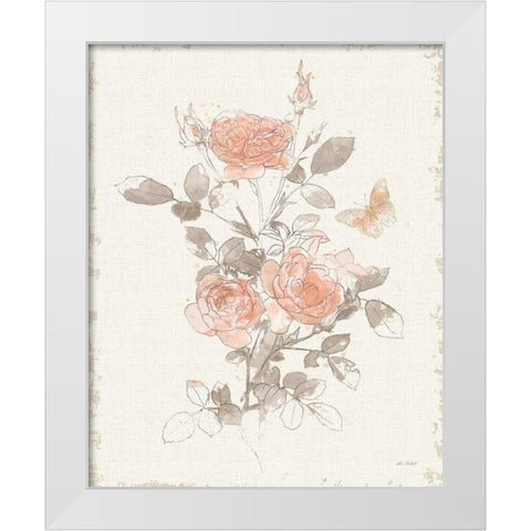 Watery Blooms II Gray Cream White Modern Wood Framed Art Print by Pertiet, Katie