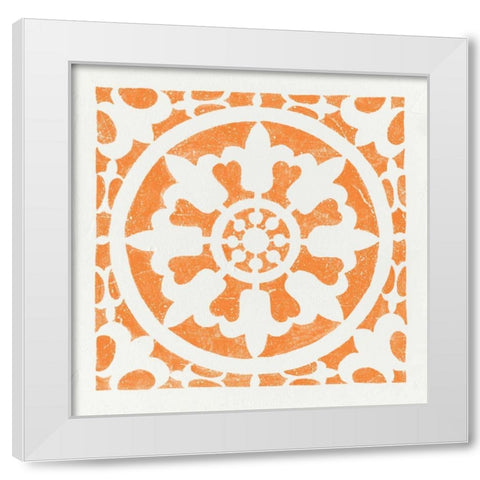 Hacienda Tile II White Modern Wood Framed Art Print by Hershey, Moira