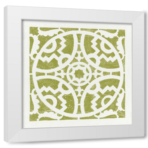 Hacienda Tile IV White Modern Wood Framed Art Print by Hershey, Moira