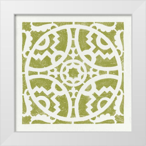 Hacienda Tile IV White Modern Wood Framed Art Print by Hershey, Moira