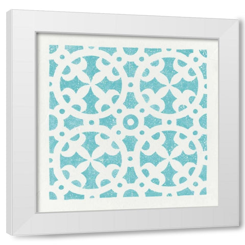 Hacienda Tile V White Modern Wood Framed Art Print by Hershey, Moira