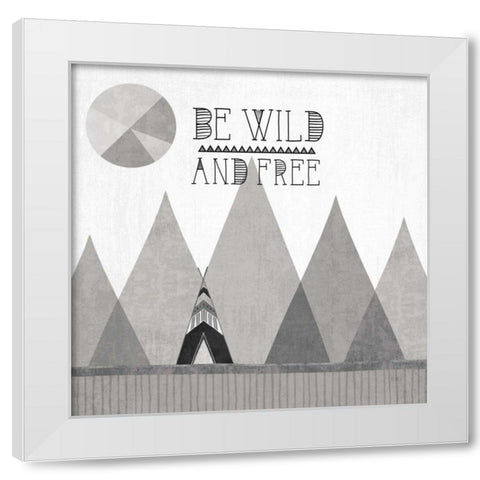 Southwest Geo II BW White Modern Wood Framed Art Print by Charron, Veronique