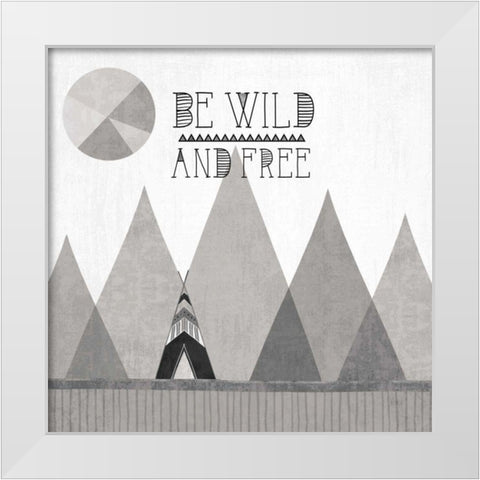 Southwest Geo II BW White Modern Wood Framed Art Print by Charron, Veronique