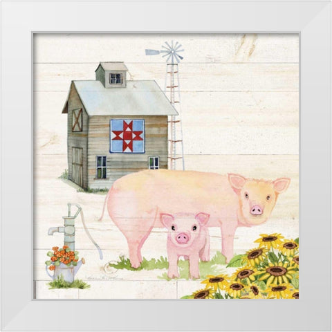 Life on the Farm III White Modern Wood Framed Art Print by McKenna, Kathleen Parr