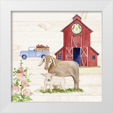 Life on the Farm IV White Modern Wood Framed Art Print by McKenna, Kathleen Parr