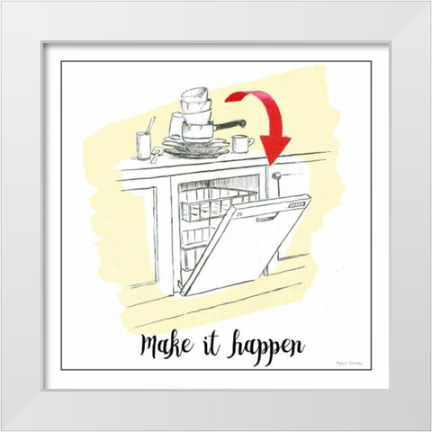 Home Improvement V with Color Script White Modern Wood Framed Art Print by Sullivan, Myles