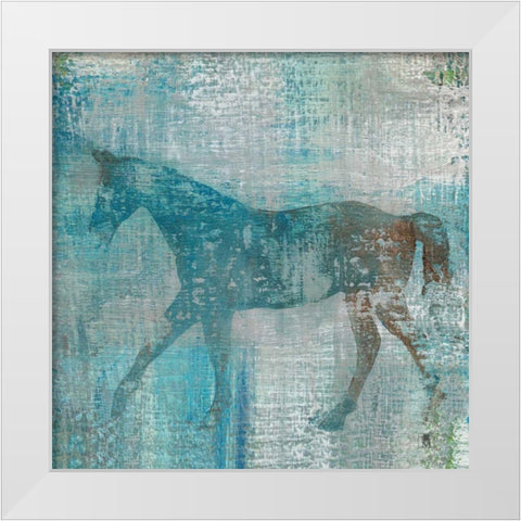 Cheval I Flipped White Modern Wood Framed Art Print by Studio Mousseau