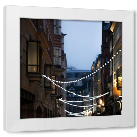 Lights in Soho White Modern Wood Framed Art Print by Bevan, Keri